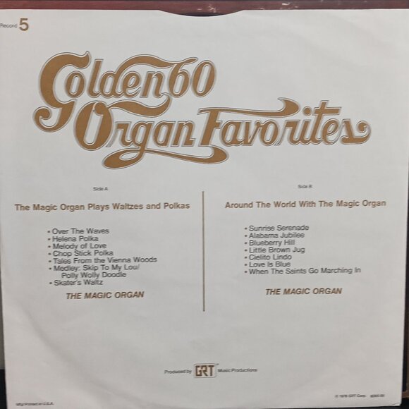 Golden 60 Organ Favorites - Lawrence Welk, Bob Ralston, Jerry Burke - 5 LP Box - Picture 7 of 7